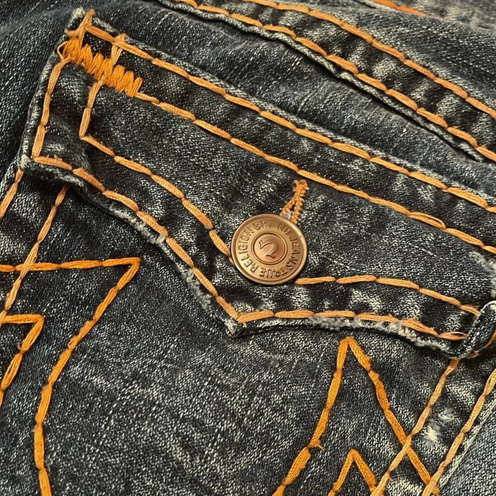 True Religion Dark Blue Straight Leg Jeans - Picture 9 of 12